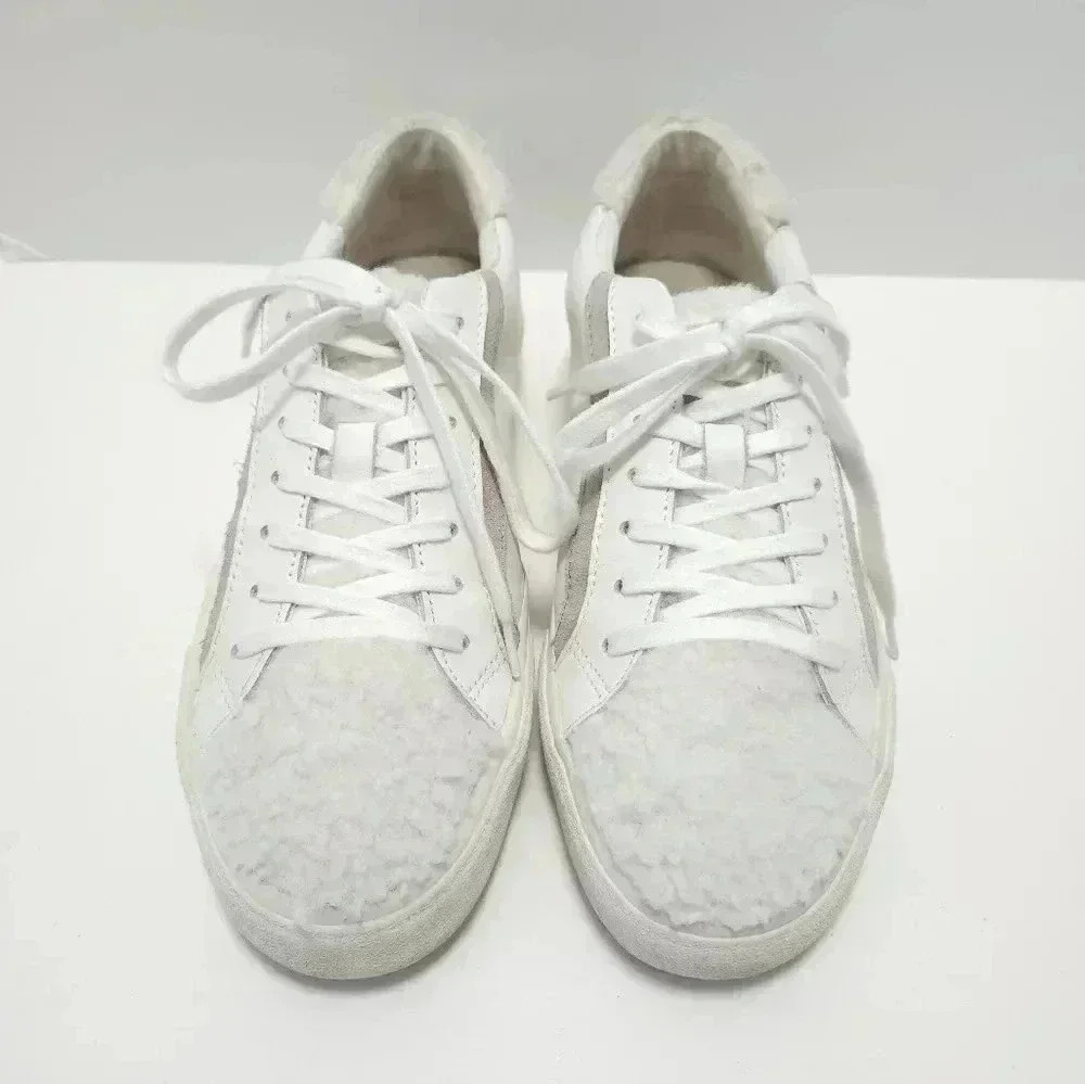 Madewell Womens Fashion Sneakers Size 10 White Sherpa - Picture 3 of 7